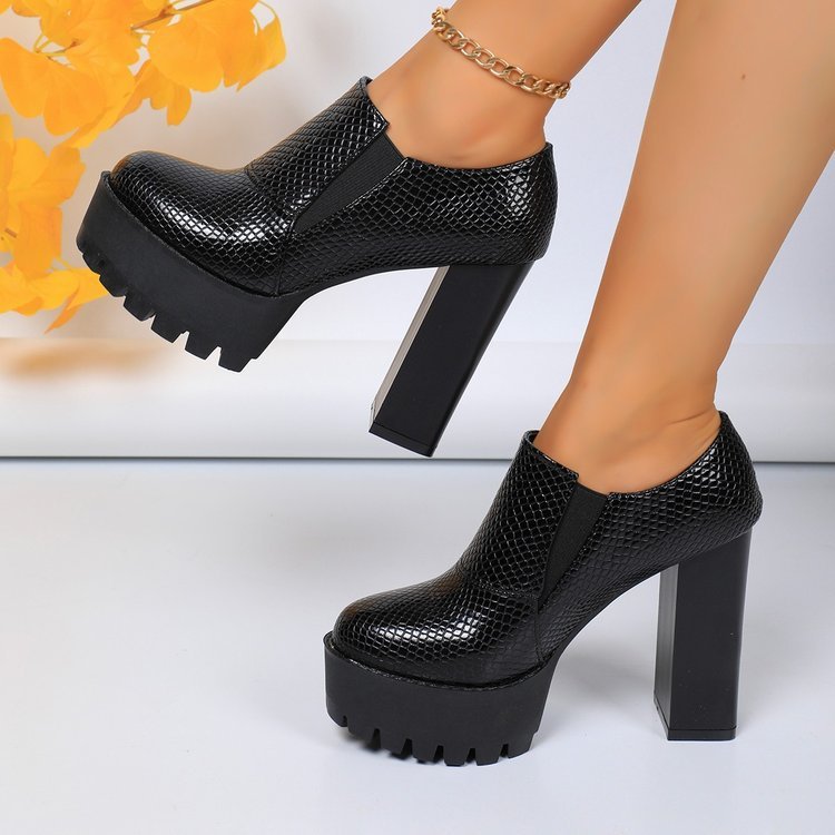 Women's Plaid Lace-up Fashion High Heels - D&A