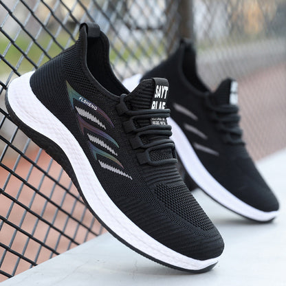 Sports Casual Fashion All-matching Mesh Cloth Shoes B12 Black - D&A