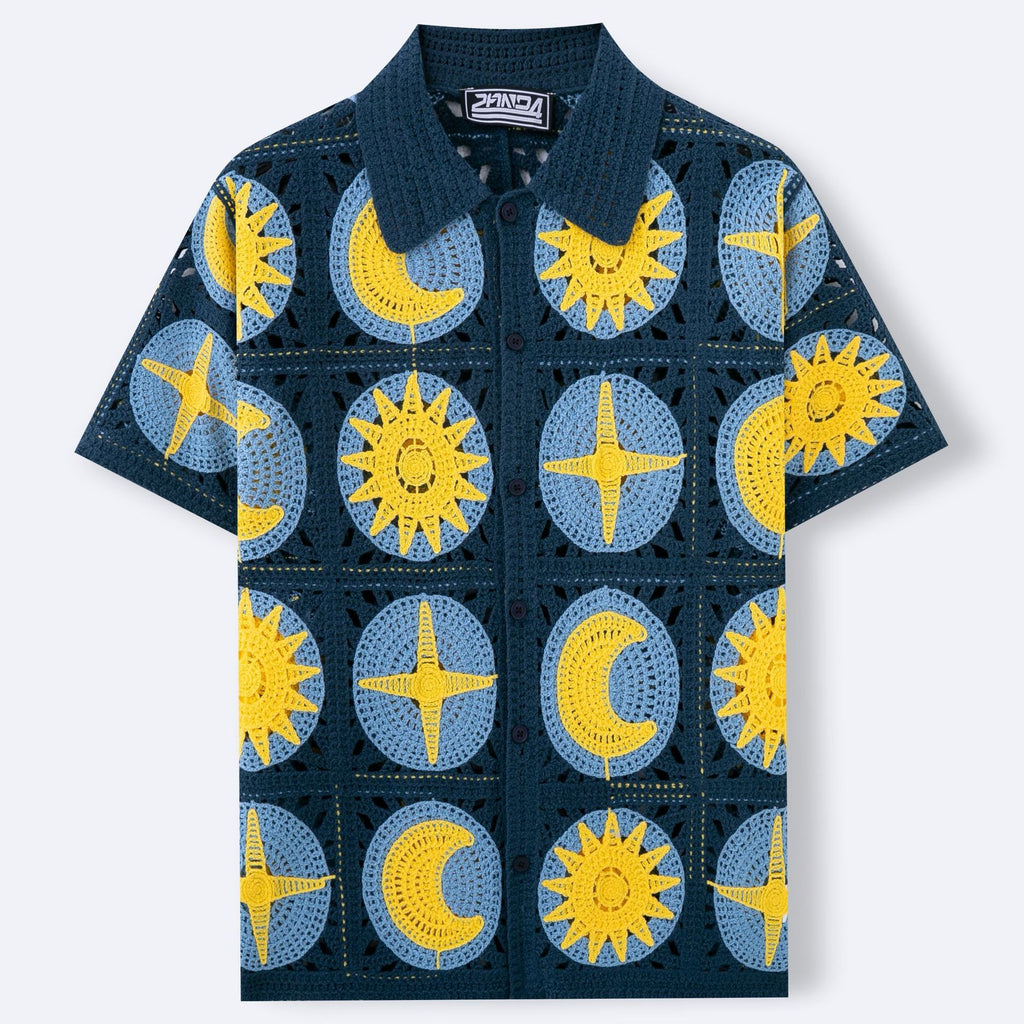 Men's Summer Short-sleeved Cardigan Sweater - D&A
