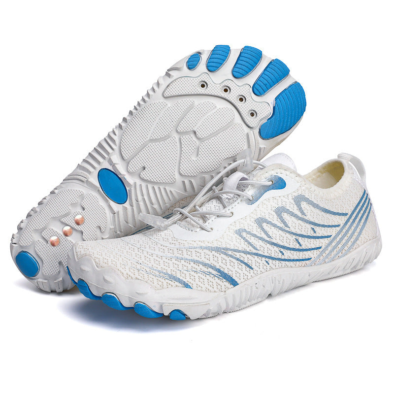 Anti-static Shoes Conductive Upstream Shoes Grounding Shoes 906 White And Blue - D&A