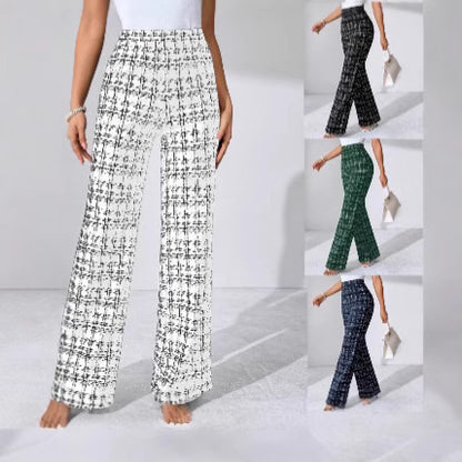Women's Fashion Casual Plaid Printed Trousers - D&A