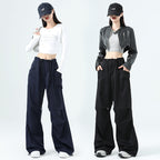 High Waist Women's Workwear Wide Leg Pants - D&A