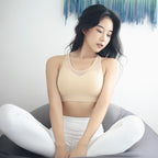 Beautiful back bra casual blouse sports bra Flesh pink - D&A