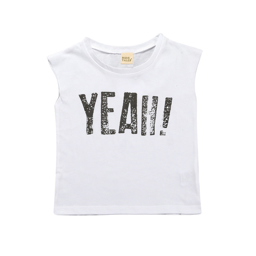 Children's sleeveless t-shirt White - D&A