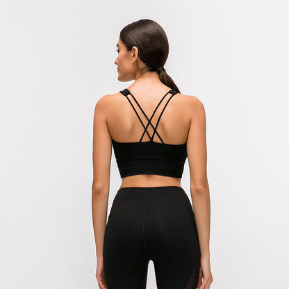 Sports bra fitness shockproof running bra without steel ring - D&A