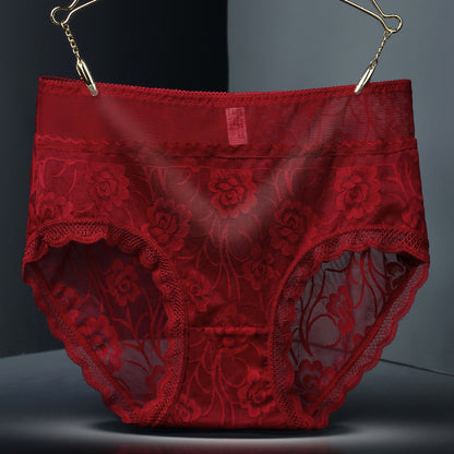 Lace seamless women underwear Red wine - D&A