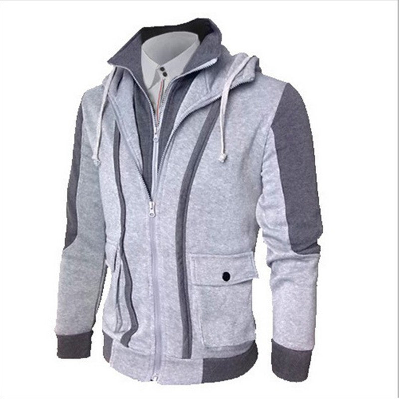 Casual Men Jackets Coats Light Grey - D&A