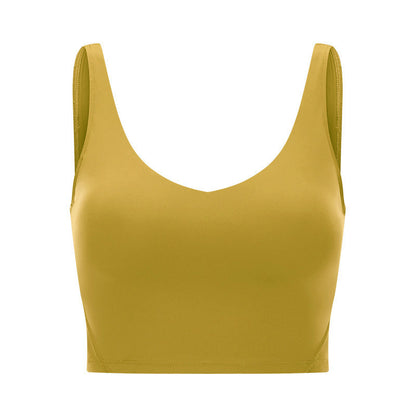 Vest-style sports bra Yellow - D&A