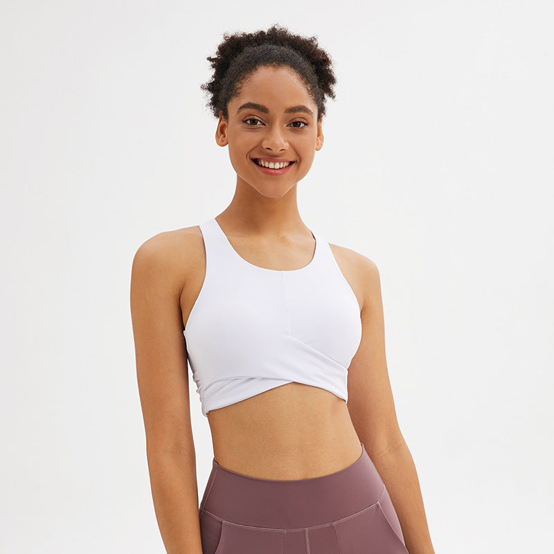 Underwear Beauty Back Bra Back Hollow Sports Bra white - D&A