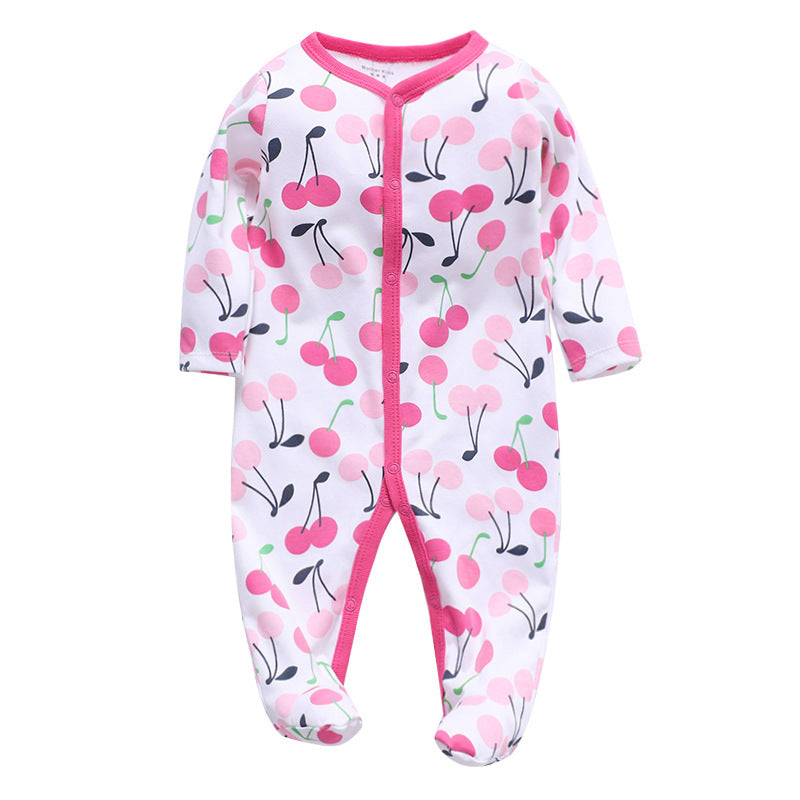 Cotton one-piece clothes baby clothes Cherry - D&A