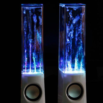 Wireless Dancing Water Speaker LED Light Fountain Speaker Home Party White - D&A