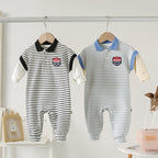 Baby Onesies Striped Male Baby Newborn Clothes Baby Autumn Clothes - D&A