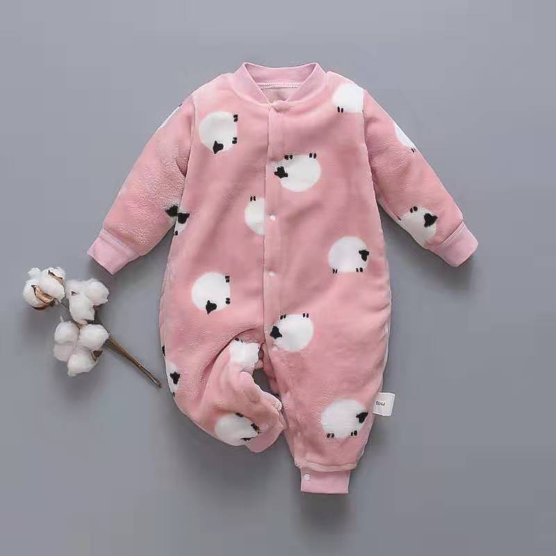 Baby onesies Baby Long Sleeve Romper Sheep Pink - D&A