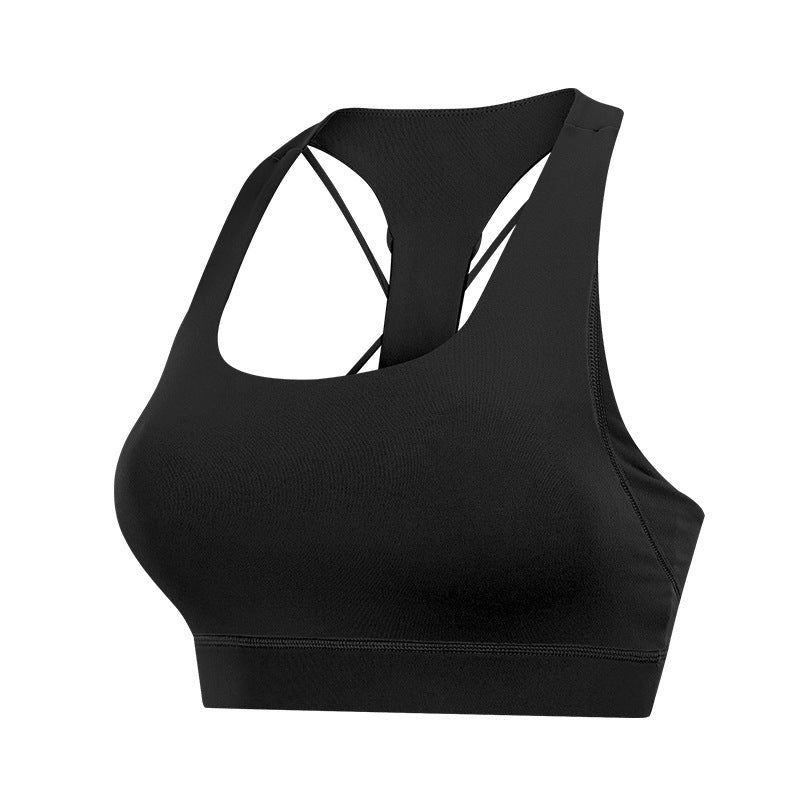 Contrast-panel sports bra Black - D&A