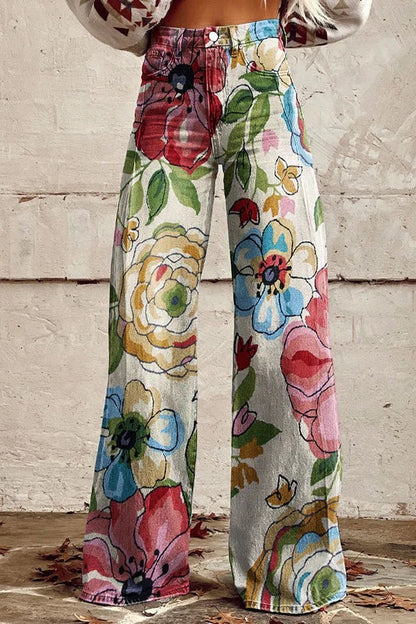 Hot Selling Plus Size Women's Casual Pants Thin Imitation Jeans K - D&A