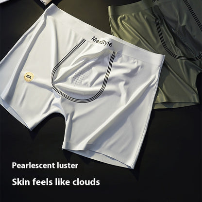 Satin Ice Silk Breathable Single-layer Bottom Crotch Seamless Boxers - D&A
