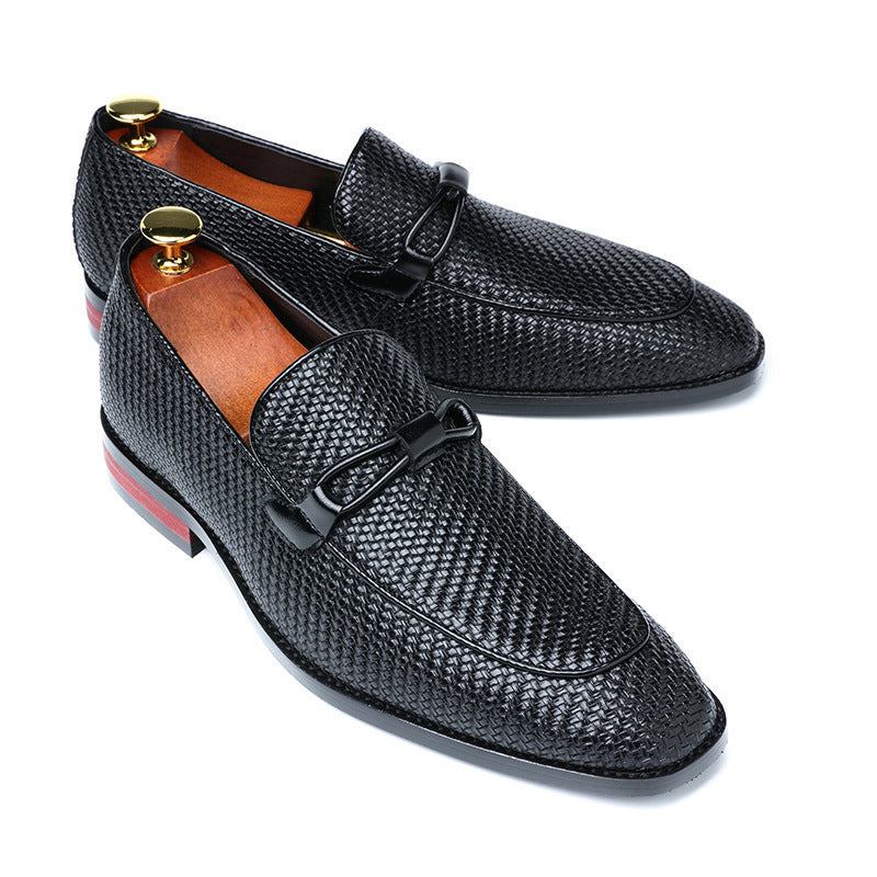 Big Yards Business Leisure Men Leather Shoes Black - D&A