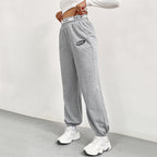 Women's Gray Sweatpants Loose Wide Leg Pants - D&A