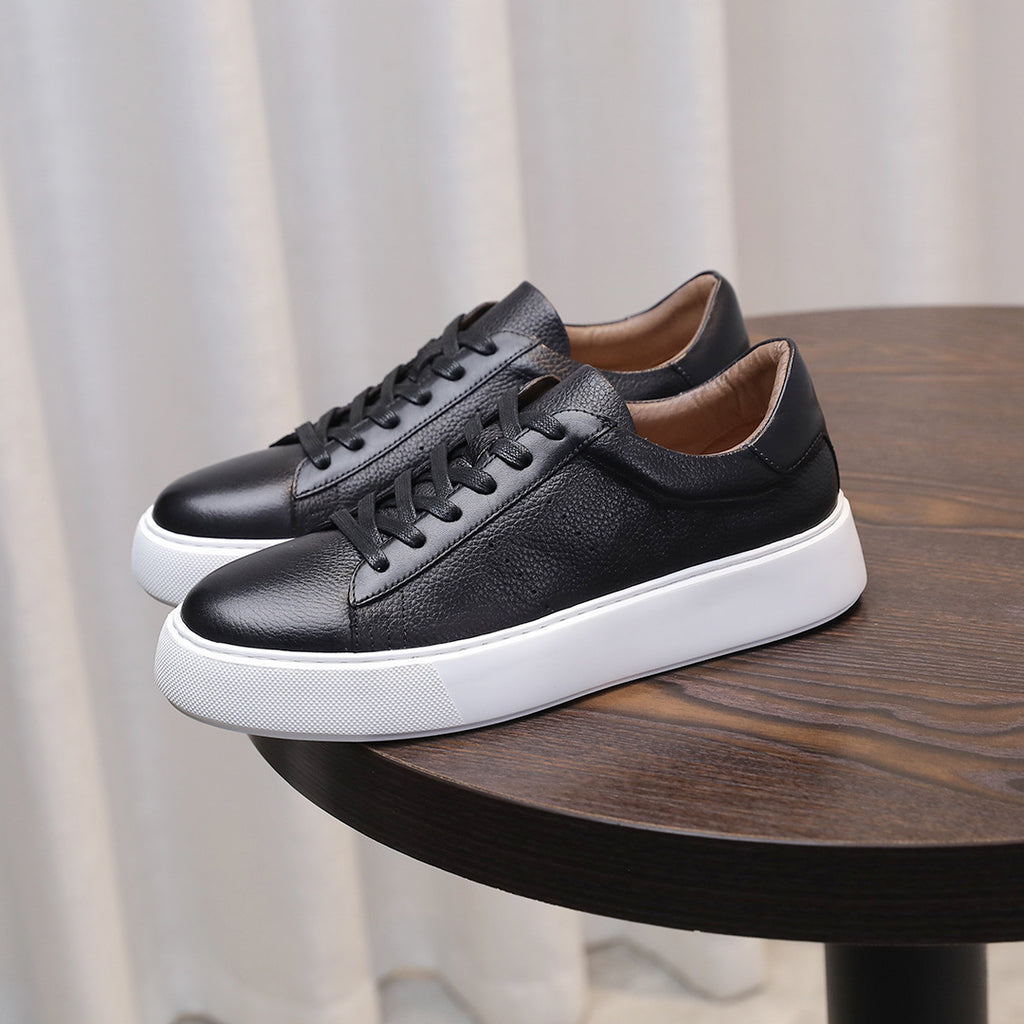 Top Layer Cowhide Men's Shoes Black Commute Leisure - D&A