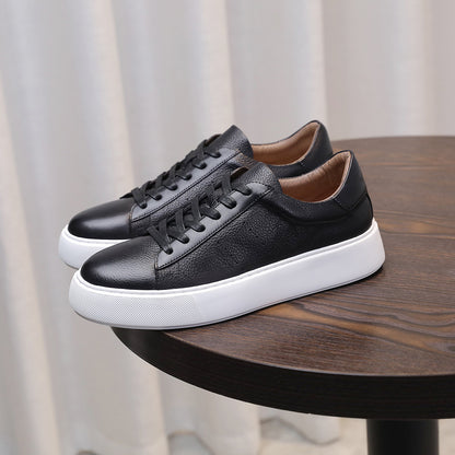 Top Layer Cowhide Men's Shoes Black Commute Leisure - D&A