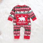 Infant Baby Boys Girls Christmas Santa XMAS Letter Plaid Romper Jumpsuit Outfits baby clothes winter clothe - D&A