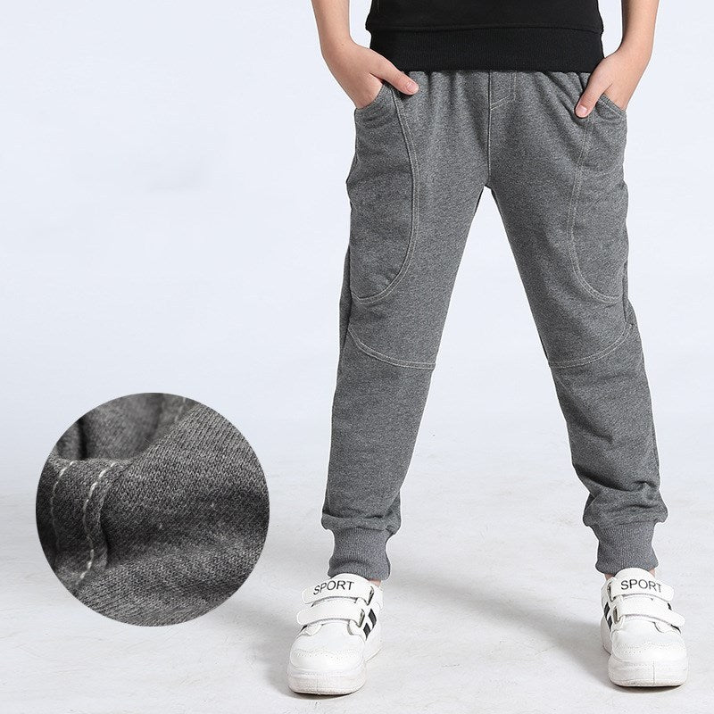 Boys' sports trousers Dark grey - D&A