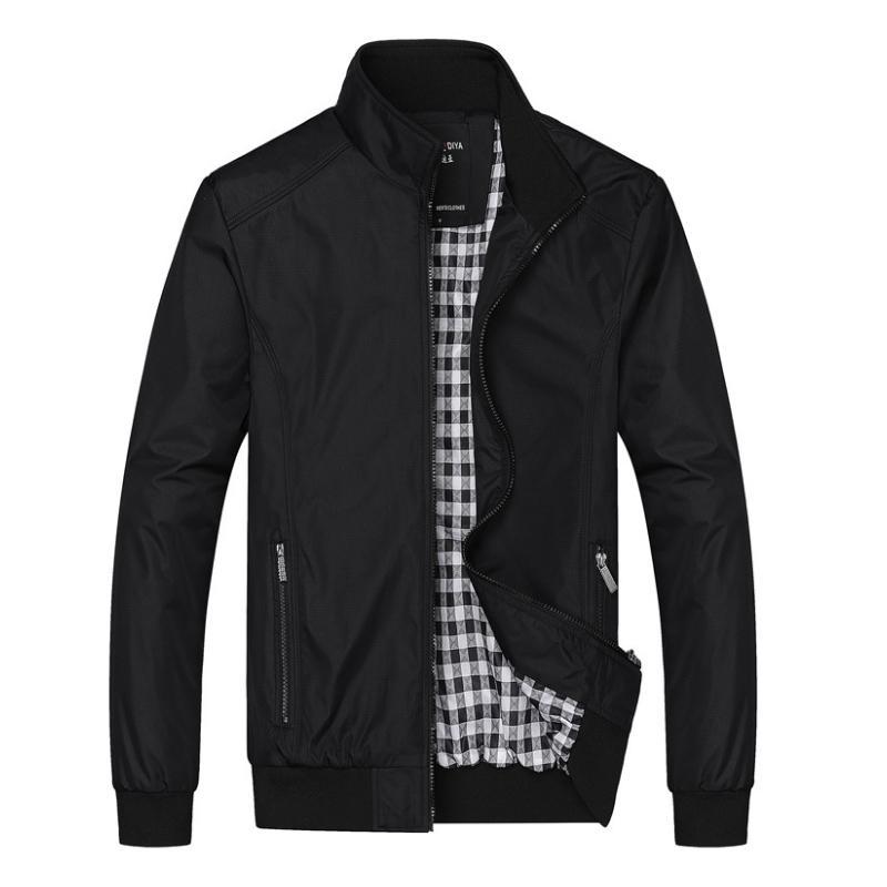 Men Overcoat Bomber Jackets Black - D&A