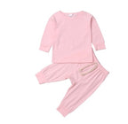 Rompers clothes cotton tracksuits set baby children clothing Pink - D&A