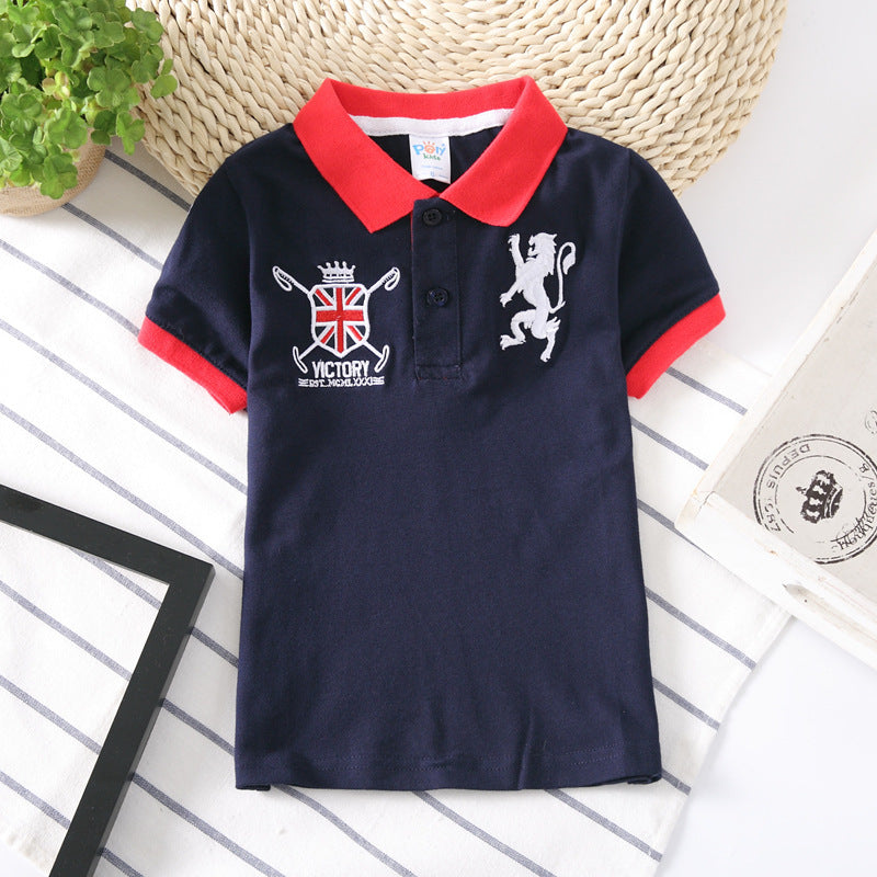 polo kids shirt boys Royal blue - D&A