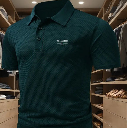 Men's Printed Short-sleeved Lapel Shirt Polo - D&A