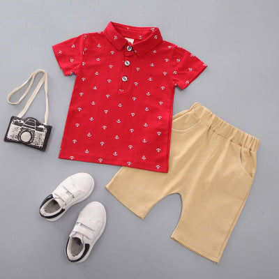 Anchor printed children's clothing Red - D&A