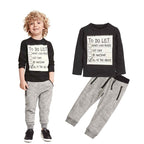 Kids Boys Clothing Set Baby Boy Casual Clothes Spring Autumn Ccotton Long Sleeves T-shirt Pants 2pcs Suit For 3-7 Years 140cm - D&A