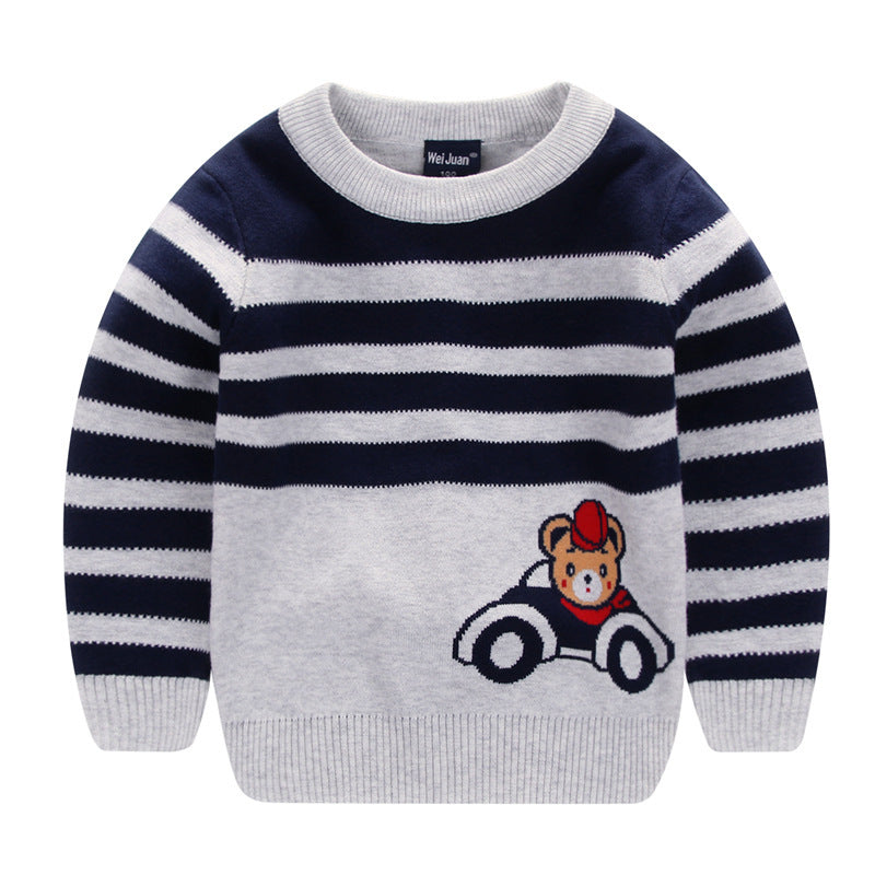 Children cartoon sweater Bear grey - D&A