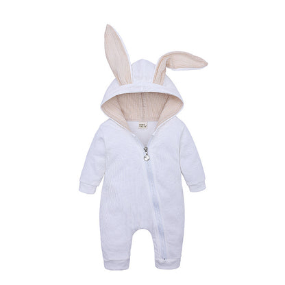 Rabbit Ears Baby Romper White - D&A