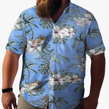 Men's Cardigan Plus Size Short Sleeve - D&A