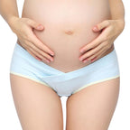 Soft Cotton Belly Support Panties for Pregnant Women Maternity Underwear Breathable V-Shaped Low Waist Panty - D&A