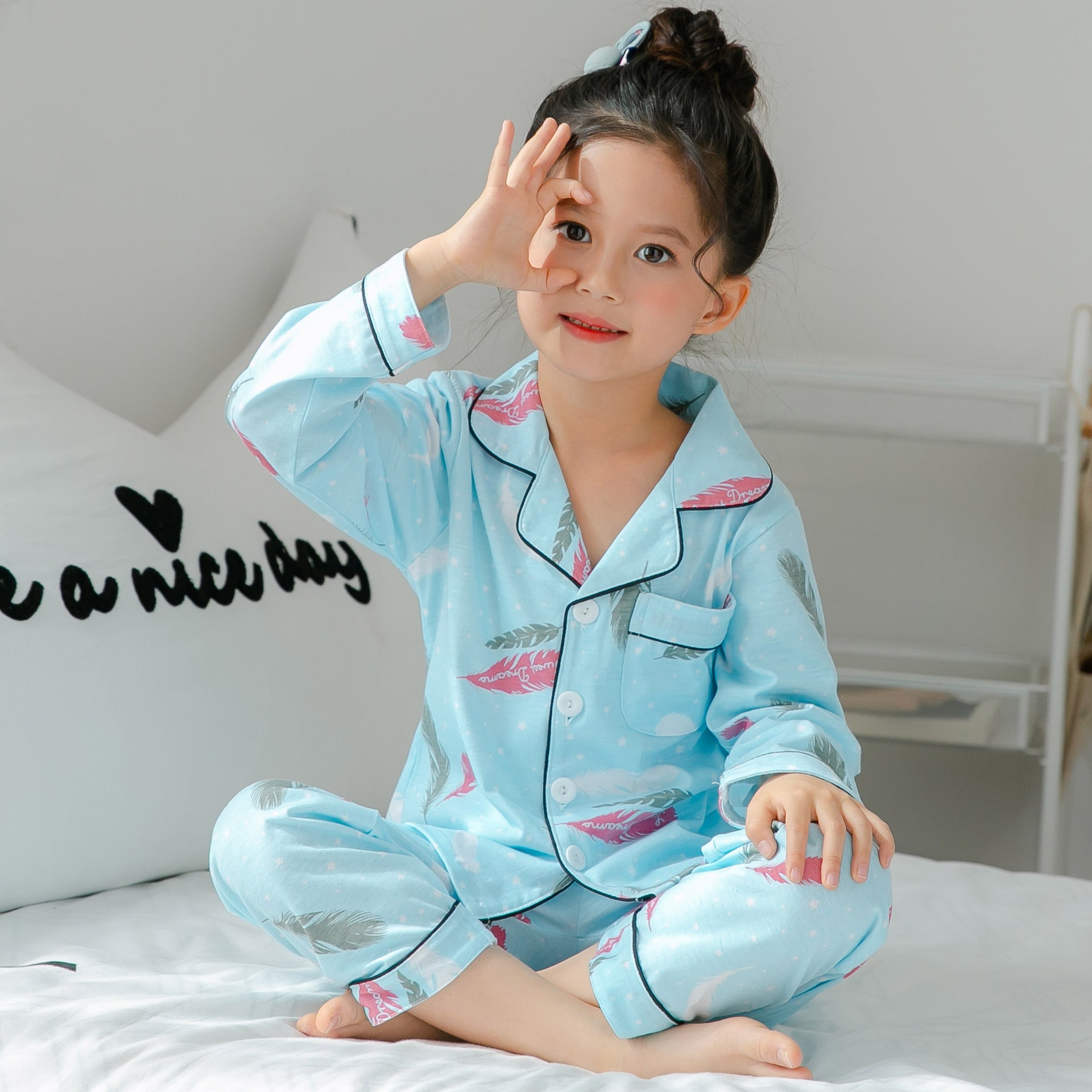 Cotton pajamas for children Style8 - D&A
