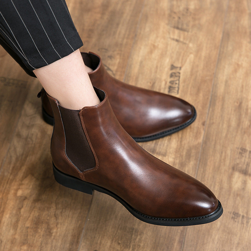 Autumn And Winter Fleece-lined Men's Plus Size Fashion Short Boots - D&A