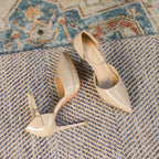 Pointed-toe Waterproof Platform Hollow 10 5cm Women's High Heels - D&A