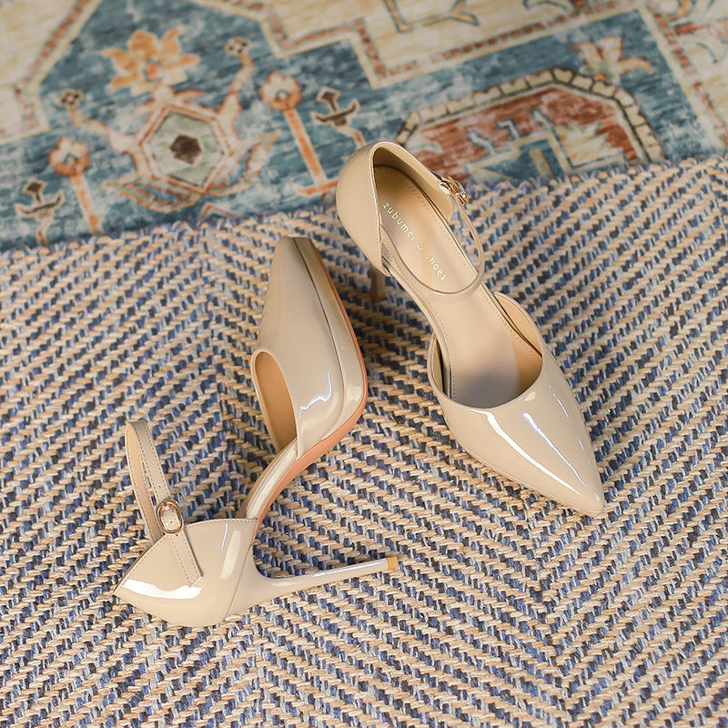 Pointed-toe Waterproof Platform Hollow 10 5cm Women's High Heels - D&A