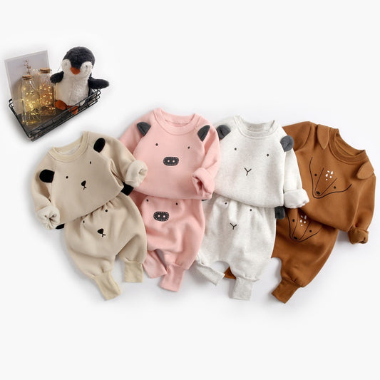 Baby Plus Velvet Sweater Suit - D&A