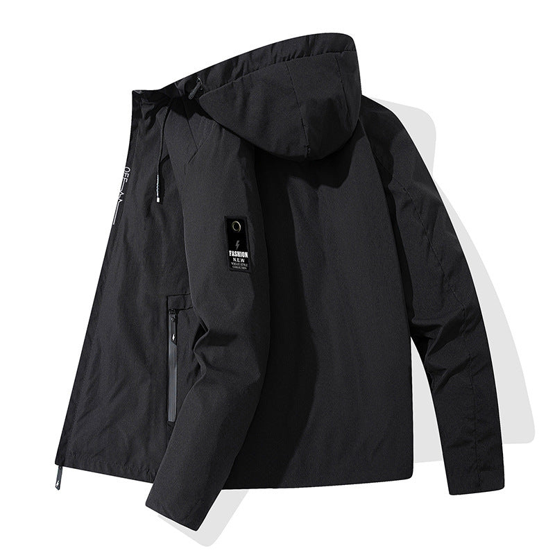 Men Overcoat Bomber Jackets Black2 - D&A