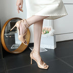 Nude High Heels Summer New French Sexy Not Tired Feet - D&A