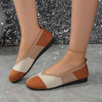 Plus Size Flyknit Color Matching Round Head Leisure Shoes - D&A