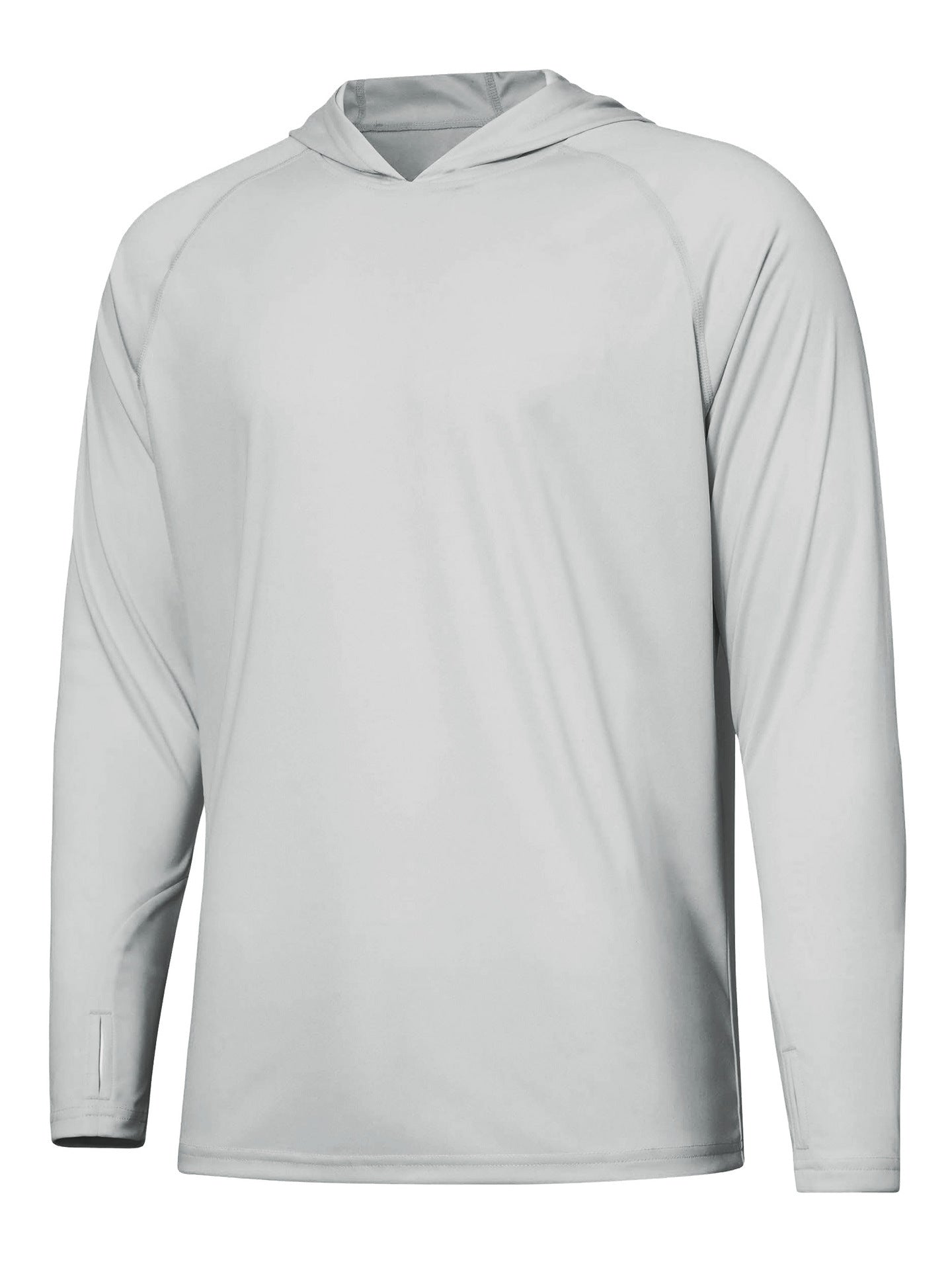 Outdoor UV-proof Fishing Long Sleeve Hooded Thin Top Protection Gray - D&A
