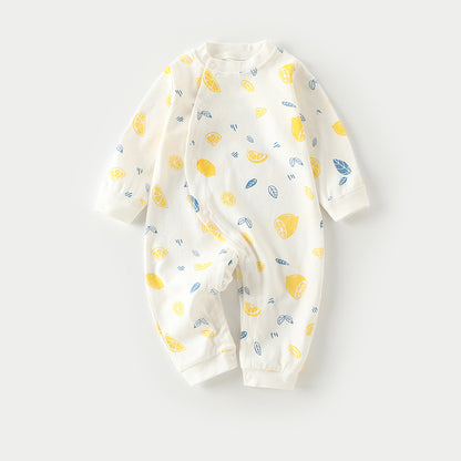 Autumn Thin Baby Pajamas And Baby Onesies Lemon - D&A