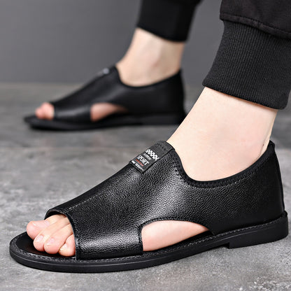 Roman Casual Sandals Soft Leather Non-slip Men - D&A