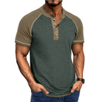 Men's Short Sleeve European And American Color Matching Top - D&A