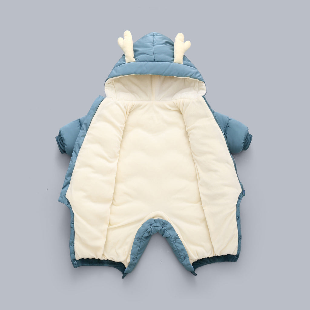 Baby Winter Snowsuit Plus Velvet Thick Baby Boys Jumpsuit 0-3 Years Newborn Romper Girl Clothes Overalls Toddler Coat - D&A