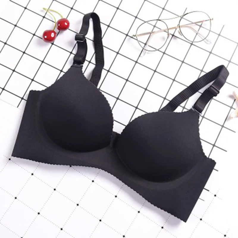 No steel ring bra without trace bra Black - D&A